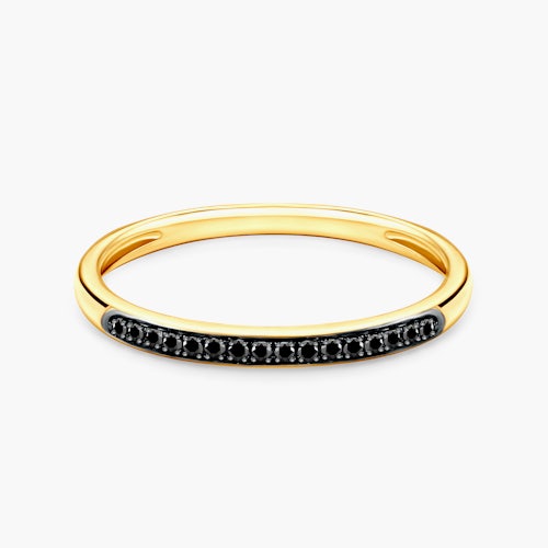 Pierścionek SAVICKI: złoty, czarne diamenty